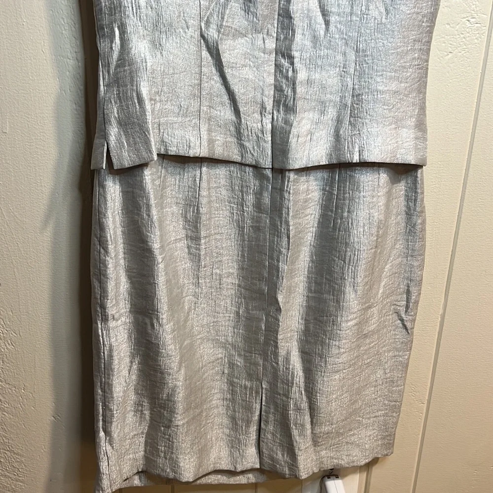 Jessica Howard Silver Dress w Beadwork - Picture 7 of 8